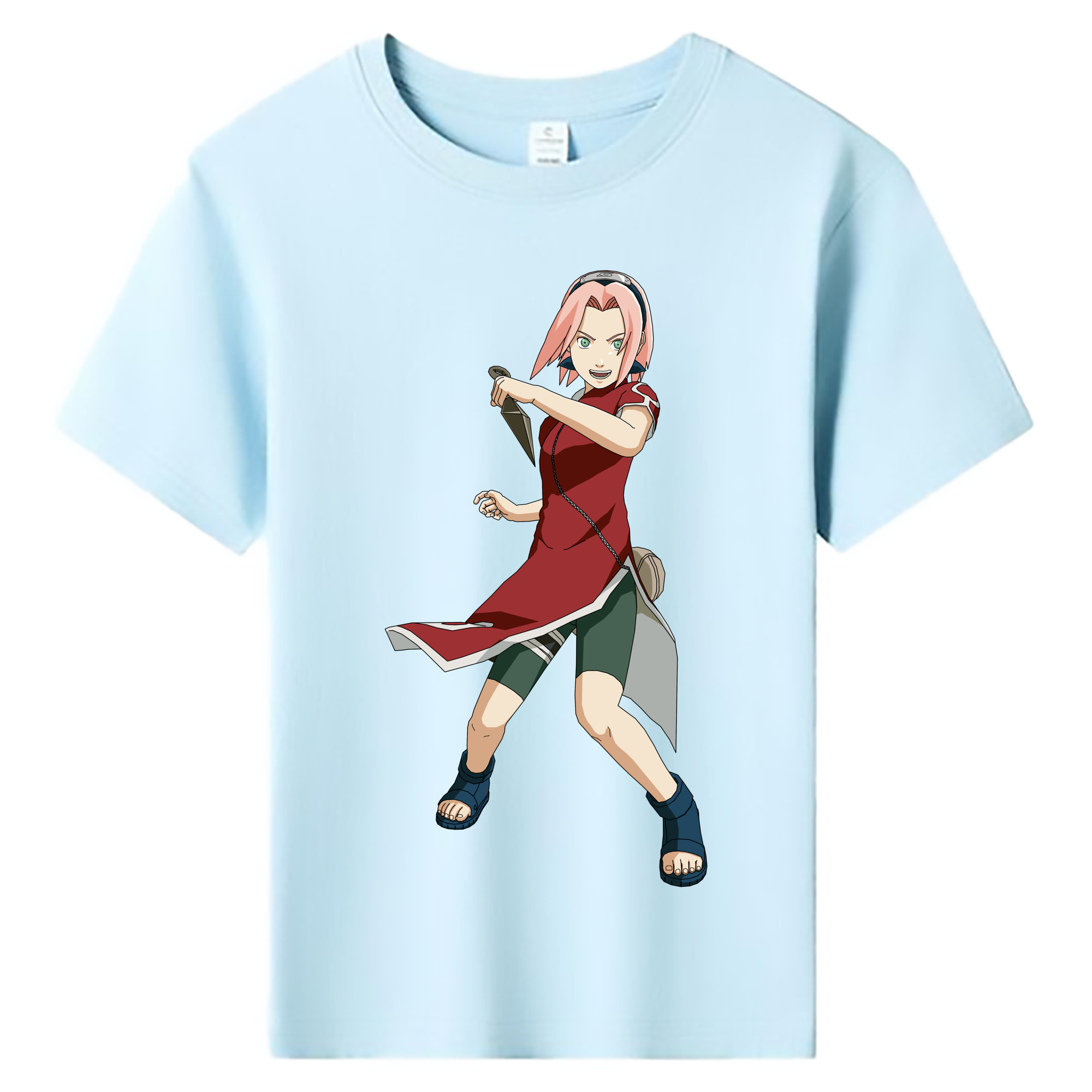 （画像用） NARUTO -ナルト- 春野サクラ Haruno Sakura 綿100％キッズTシャツ（フロントプリント）